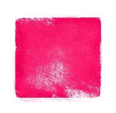 Beyaz arkaplanda suluboya kare