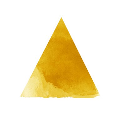 Beyaz arkaplanda suluboya üçgen