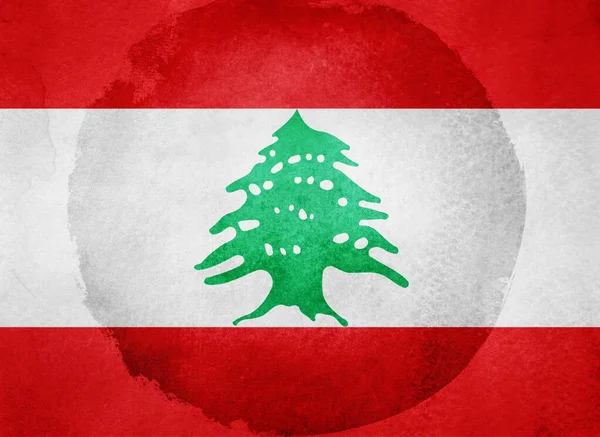 Акварельный Флаг Заднем Плане Ливан — стоковое фото