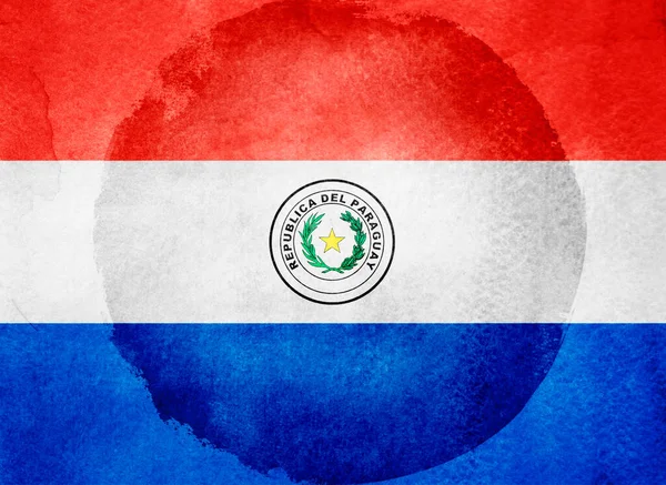 Akvarell Flagga Bakgrunden Paraguay Ordförande — Stockfoto