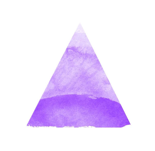 Triângulo Aquarela Fundo Branco — Fotografia de Stock