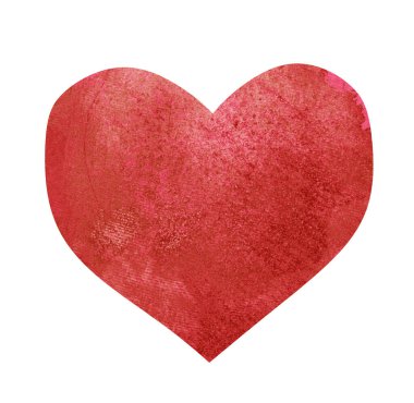 Beyaz renkte suluboya kalp