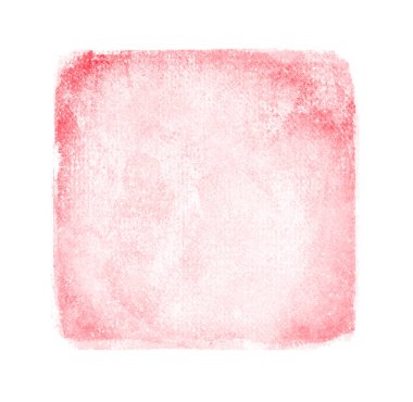 Beyaz arkaplanda suluboya kare