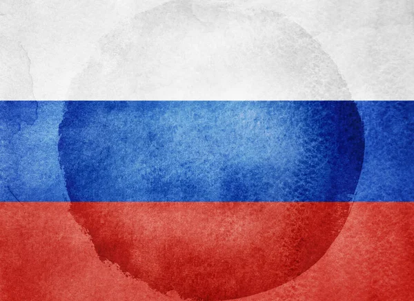 Bandeira Aquarela Fundo Rússia — Fotografia de Stock