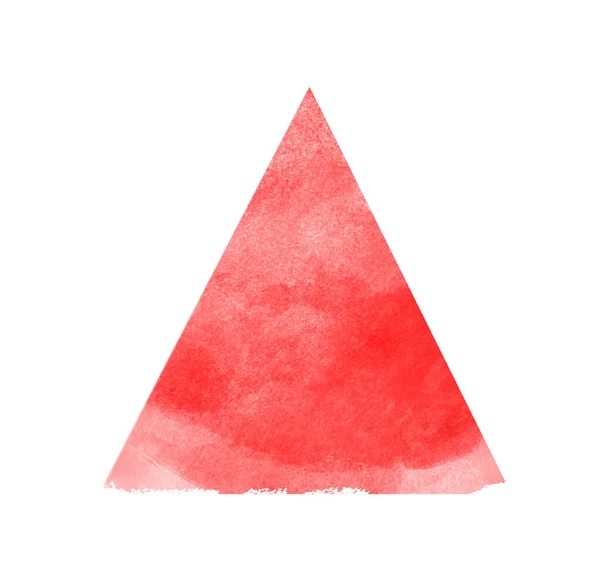 Акварельный Треугольник Белом Фоне — стоковое фото