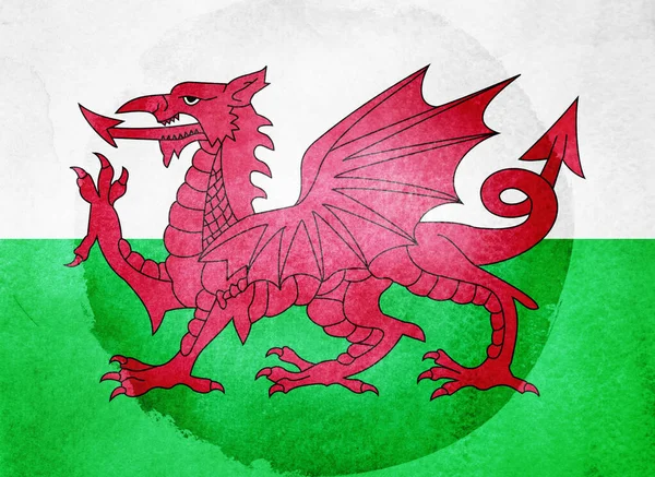 Watercolor Flag Background Wales — Stock Photo, Image