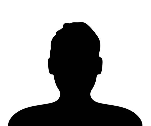 Man Silhouet Profiel Foto Wit — Stockvector