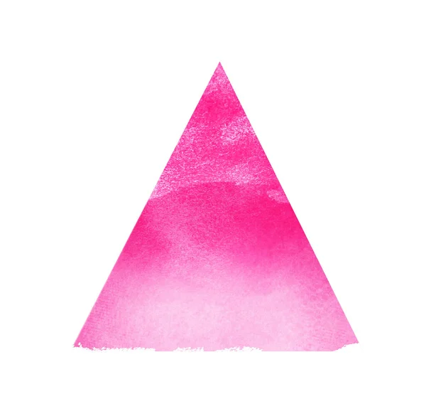 Triángulo Acuarela Sobre Fondo Blanco —  Fotos de Stock
