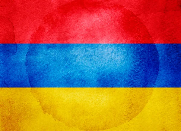 Bandeira Aquarela Fundo Arménia — Fotografia de Stock