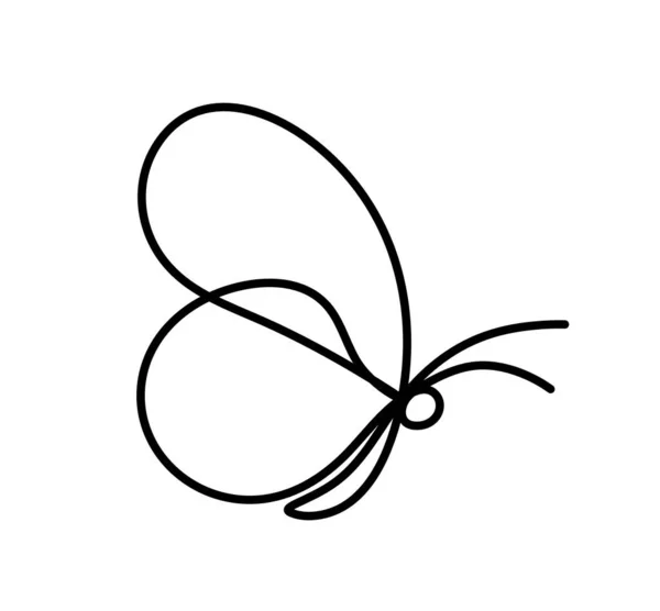 蝴蝶线图标 隔离在白色上 — 图库照片