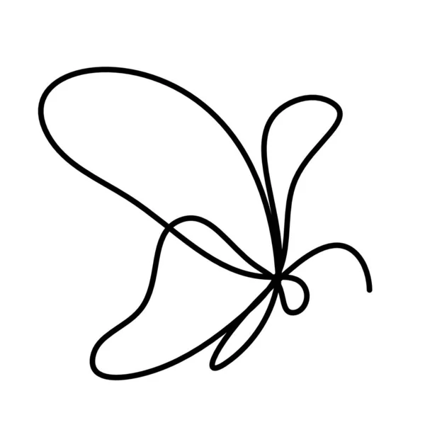 Schmetterlingslinien Symbol Isoliert Auf Dem Weißen — Stockvektor