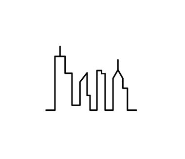 Beyaz üzerine sürekli çizgiler çizen soyut panoramik manzara