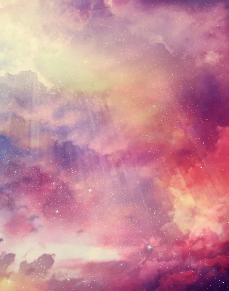 Renkli yıldızlı gökyüzü arka plan