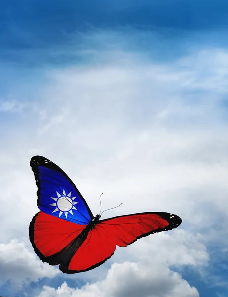 Taiwan-fahne schmetterling — Stockfoto