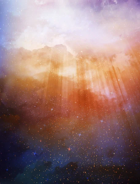 Помаранчевий зоряне небо фону — стокове фото