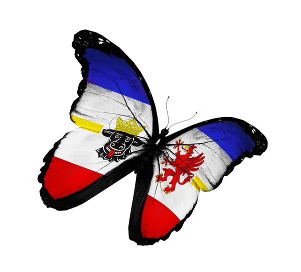 Bandeira de Mecklemburgo-Pomerânia Ocidental borboleta — Fotografia de Stock