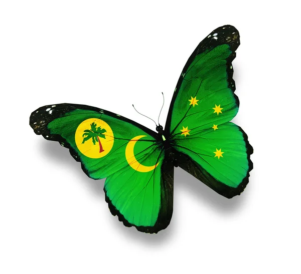 Cocos Islands flag butterfly — Stock Photo, Image