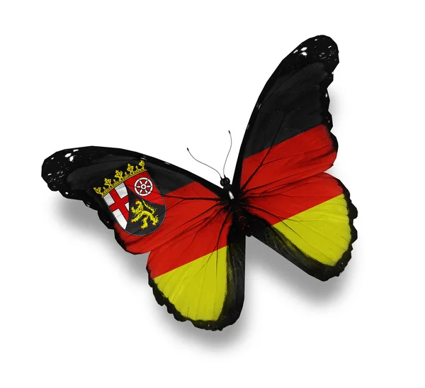 Rhineland-Palatinate flag butterfly — Stock Photo, Image