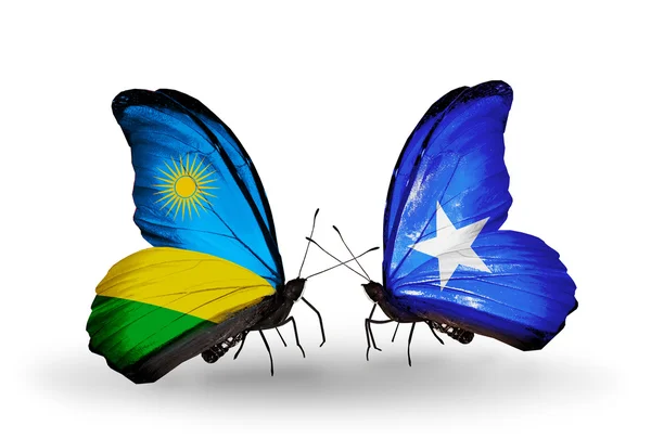 Motýli s příznaky ve Rwandě a Somálsko — Stock fotografie