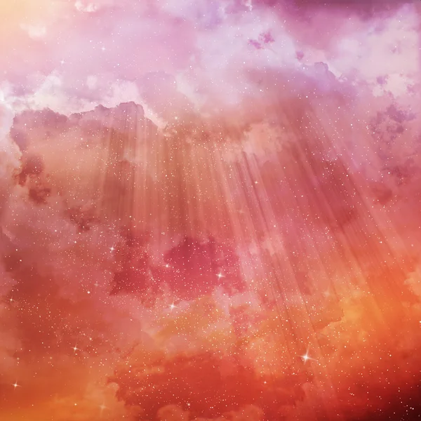 Turuncu yıldızlı gökyüzü arka plan — Stok fotoğraf