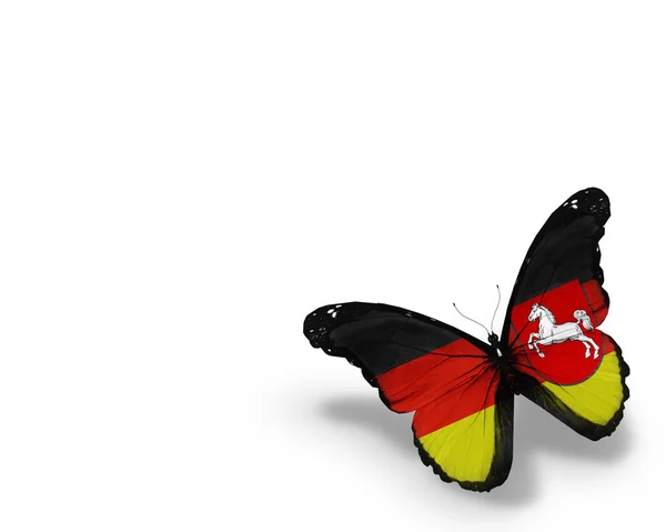 Σημαία της Κάτω Σαξονίας πεταλούδα — Φωτογραφία Αρχείου