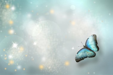 Noel arka plan ile kelebek