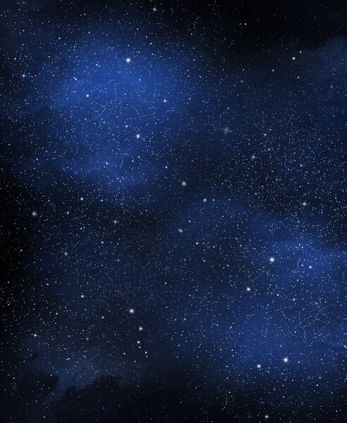 Space with cluster of stars