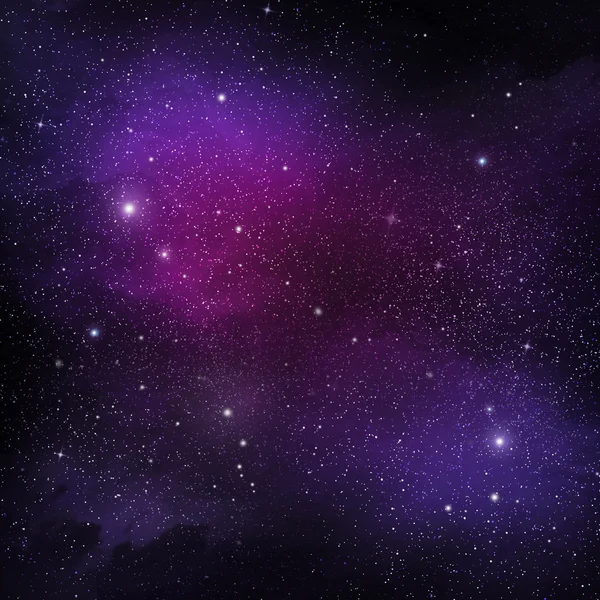 Utrymme med kluster av stjärnor — Stockfoto