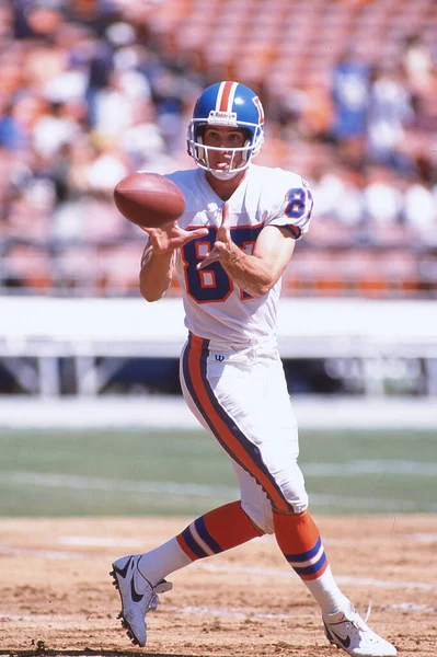 Denver Broncos Mccaffrey 1990 Nfl Actie Afbeelding Genomen Van Kleur — Stockfoto
