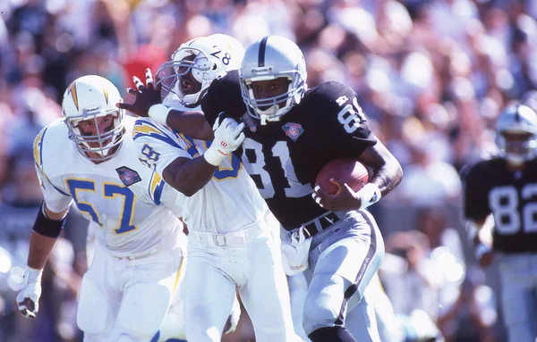 Los Angeles Raiders Tim Brown Nfl Action 1990 Image Taken — Stock Photo, Image