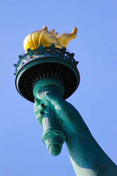 Pochodnia Lady Liberty Pochodnia Wolności Nowym Jorku Zdjęcie Zrobiono Październiku — Zdjęcie stockowe