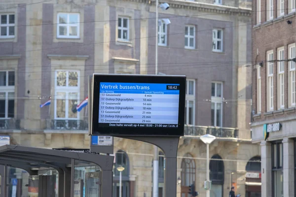 2012 Timetable Screen Amsterdam Netherlands 2020 — 스톡 사진