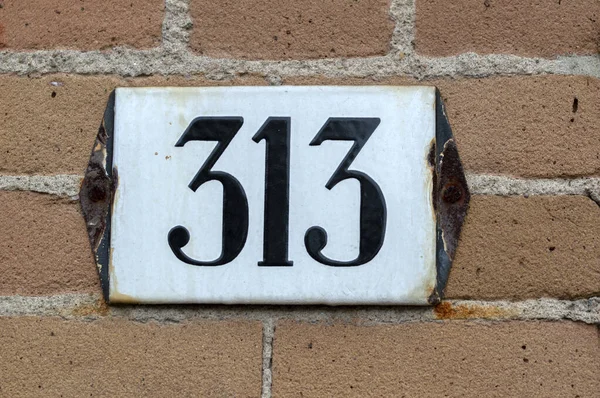 Close House Number 313 Amsterdam Netherlands 2021 — Stock fotografie