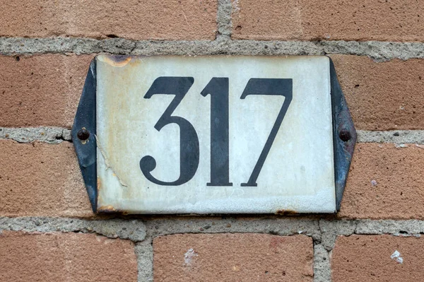 Close House Number 317 Στο Άμστερνταμ Της Ολλανδίας 2021 — Φωτογραφία Αρχείου