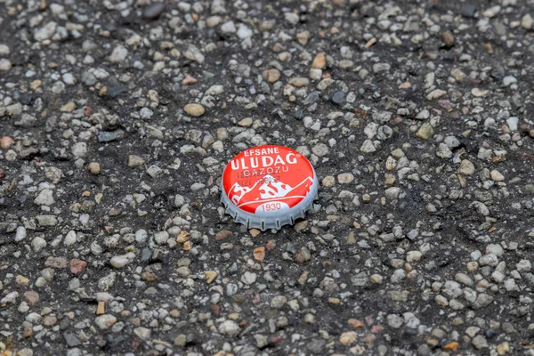 Close Bottle Cap Efsane Uludag Gazozu Amsterdam Holanda 2020 —  Fotos de Stock