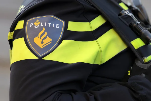 Close Police Logo Amsterdam Netherlands 2020 — Stock Photo, Image