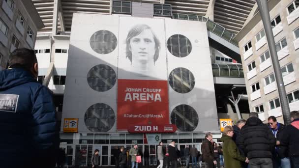 Wejście Zuid Stadionie Johan Cruijff Arena Amsterdam Holandia 2020 — Wideo stockowe