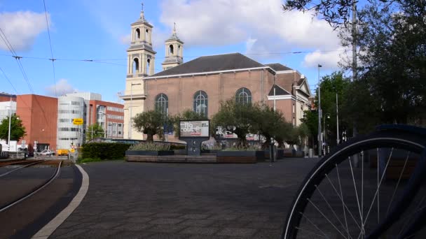 Mozes Aronkerk Church Arrière Plan Amsterdam Pays Bas 2020 — Video