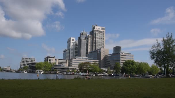 Woman Excercising Somerlust Park Amsterdam Ολλανδία 2020 — Αρχείο Βίντεο