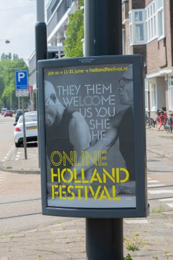 Hollanda Billboard Online Festivali Amsterdam 'da Corona Saati sırasında Hollanda 12 Haziran 2020