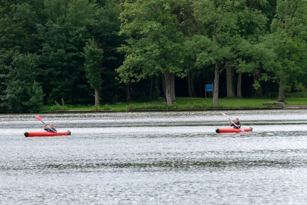 Canoe Amsterdamse Bos Amstelveen Netherlands 2020 — Stock Photo, Image