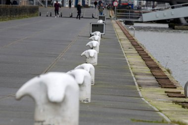 Hollanda, Amsterdam Veemkade 'de demirleme yeri 3 Nisan 2020