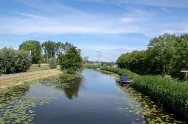 Abcoude Çevresinde Gein Nehri Hollanda 17-6-2020