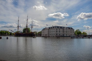 Amsterdam 'daki Şeepvaart Müzesi Hollanda 22-7-2020