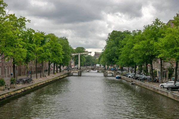 Nieuwe Keizersgracht Canal Amsterdam Nizozemsko Července 2019 — Stock fotografie