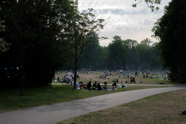 Haziran Amsterdam Corona Dönemi Nde Oosterpark Parkı — Stok fotoğraf
