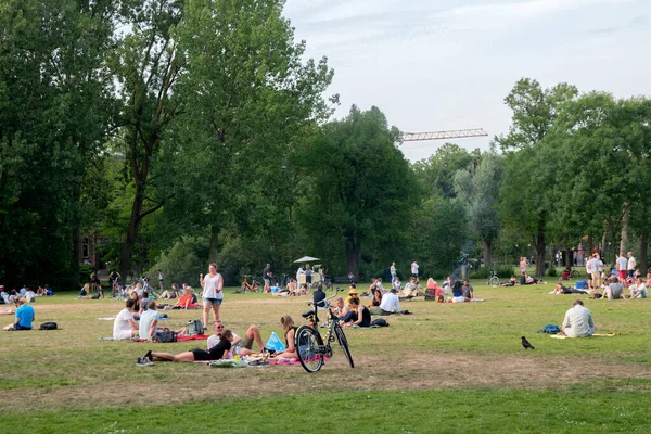 Haziran Amsterdam Corona Dönemi Nde Oosterpark Parkı — Stok fotoğraf