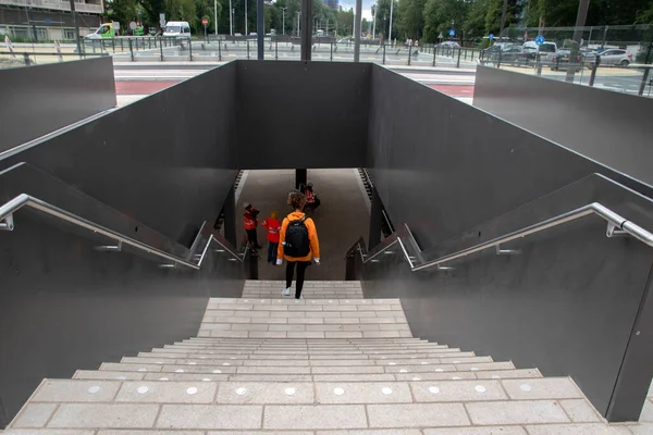 Zonnestein Metro Istasyonundaki Merdiven Amstelveen Hollanda 2020 — Stok fotoğraf