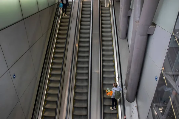 Trappan Tunnelbana Pijp Amsterdam Nederländerna 2020 — Stockfoto