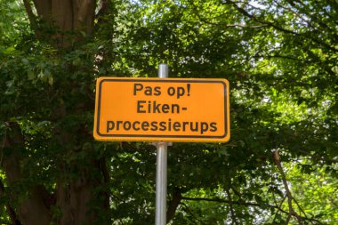 Amsterdamse Bos Amstelveen Hollanda 'daki Meşe İşlemci Panosu 19-7-20202020Billboard Amsterdamse Bos Amstelveen Hollanda 19-7-2020